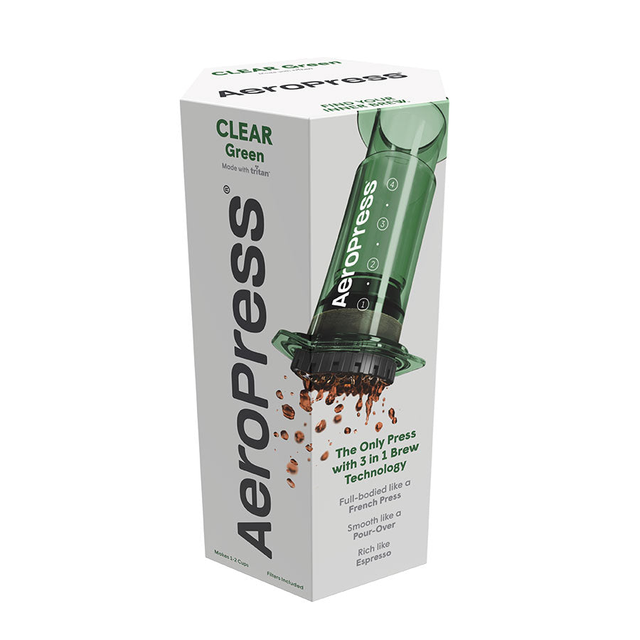 AeroPress Clear Kaffeebereiter Clear Green, Verpackung