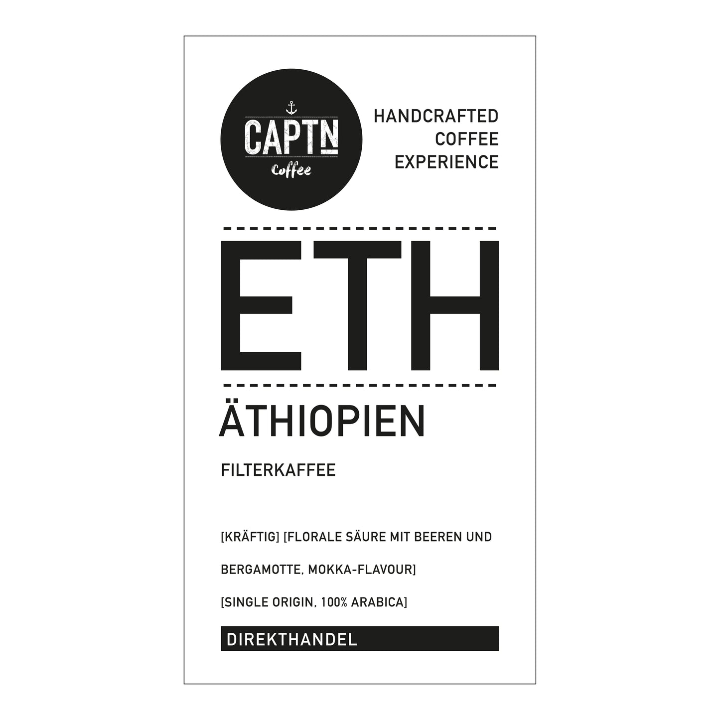 Etikett Äthiopien Filterkaffee