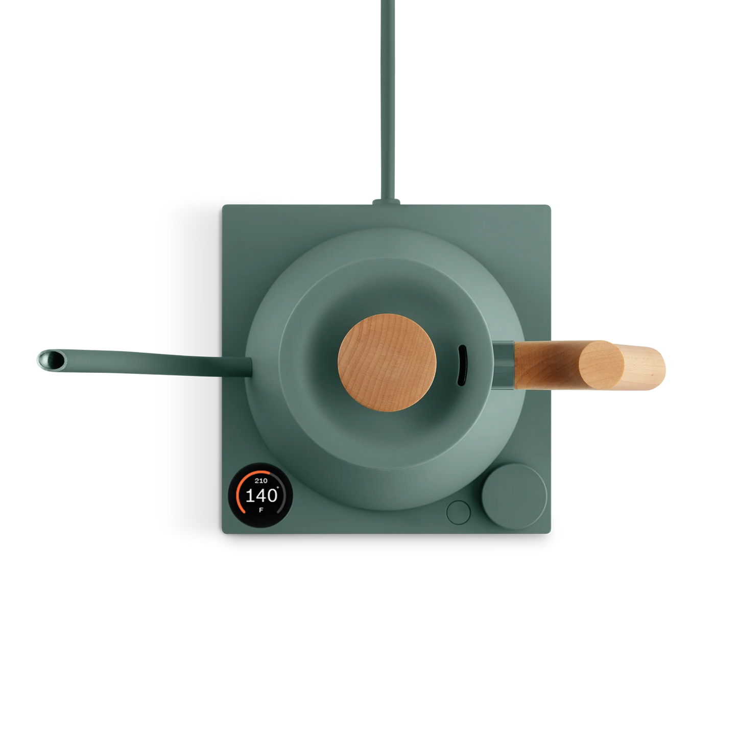 Fellow Stagg EKG Pro Wasserkocher elektrisch Smoke Green + Maple, 0,9 l, Ansicht von oben