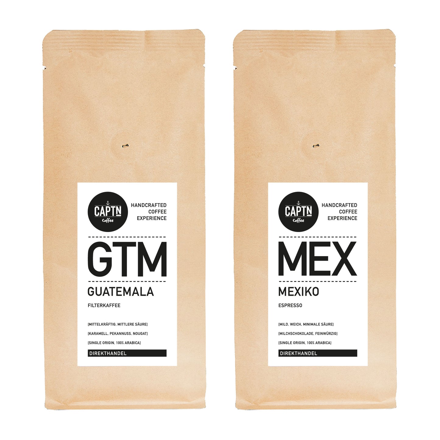Probierpaket Kaffee & Espresso 2x 250g Kaffeebeutel