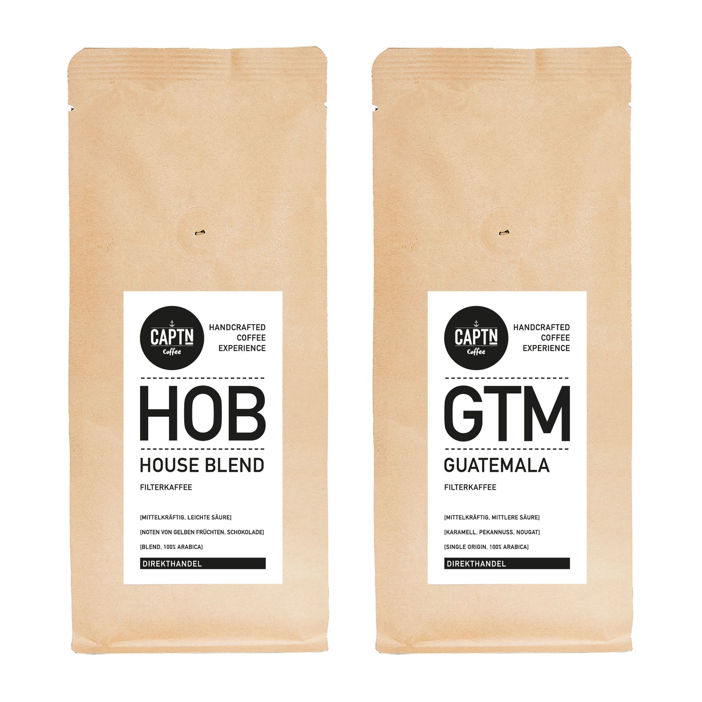 Probierpaket Filterkaffee 2x 250g Kaffeebeutel