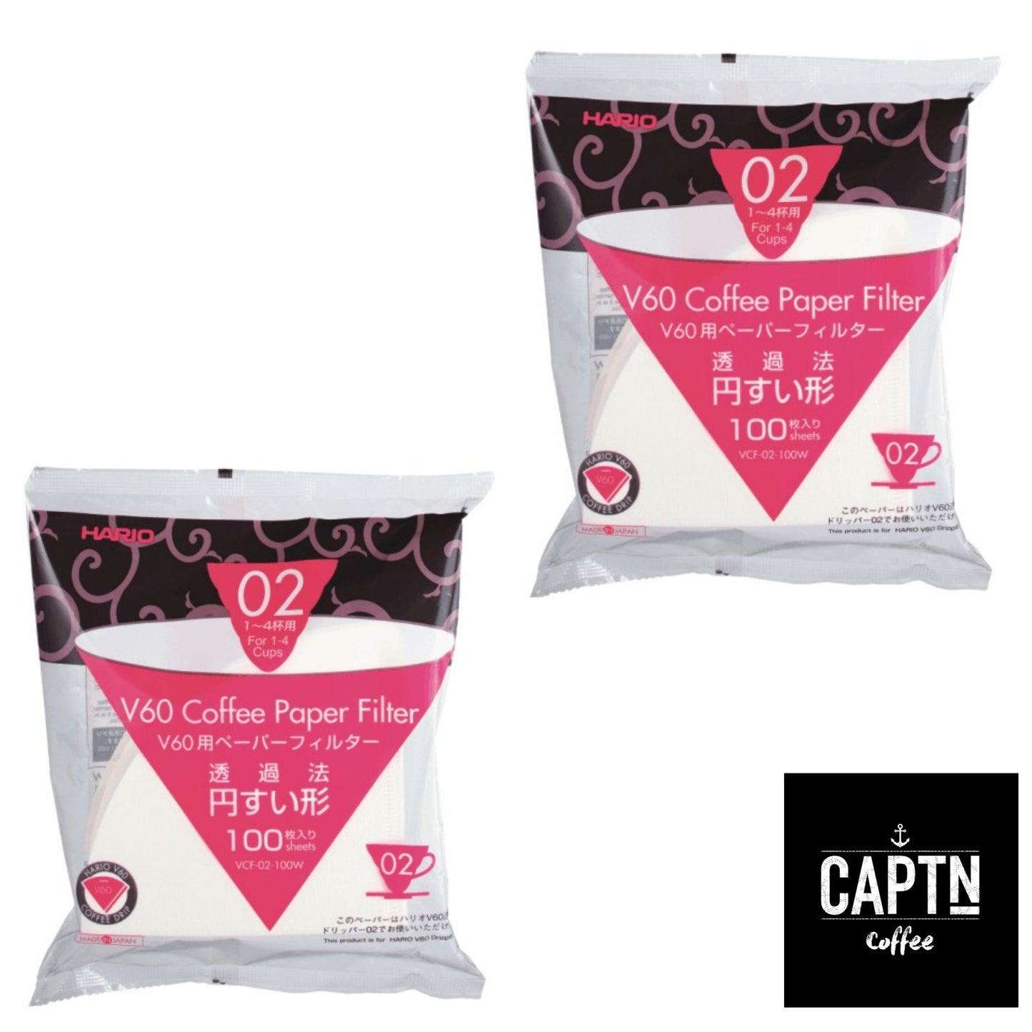 Hario V60 Größe 02 Filterpapier im 2er-Pack