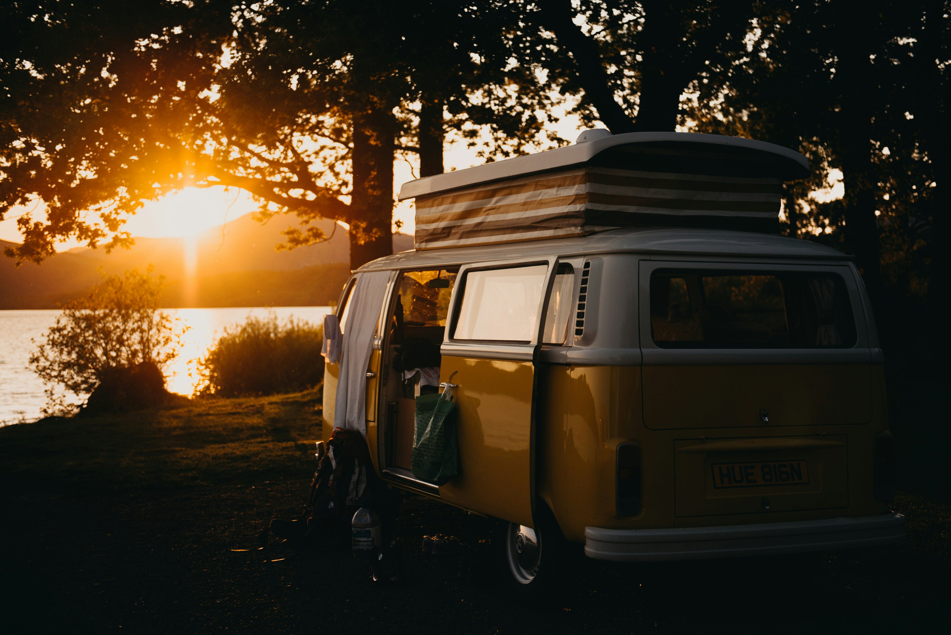 VW Bus Sonnenuntergang