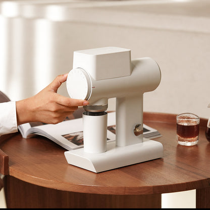 Timemore Sculptor 064/064S elektrische Kaffeemühle weiß, Einstellung Mahlgrad