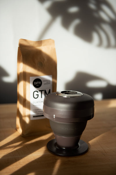 Palmpress mit CAPTN Coffee Guatemala Filterkaffee