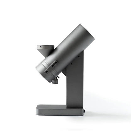 Acaia Orbit Single Dose Grinder elektrische Kaffeemühle grau, Seitenansicht