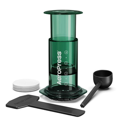 AeroPress Clear Kaffeebereiter Clear Green, Lieferumfang