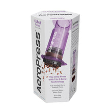 Load image into Gallery viewer, AeroPress Clear Kaffeebereiter Clear Purple, Verpackung