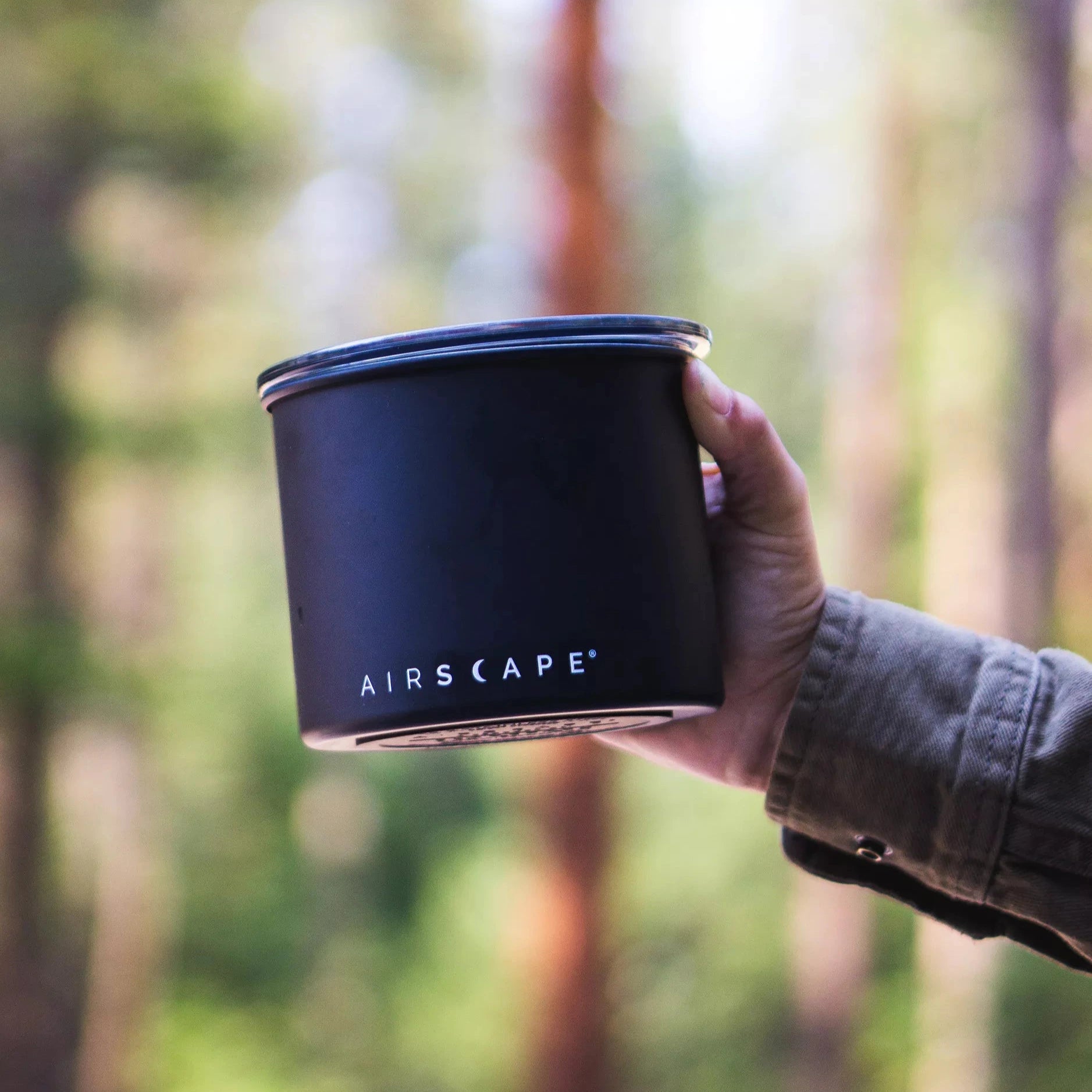 Airscape Edelstahl-Aufbewahrungsdose für Kaffee 250g Schwarz