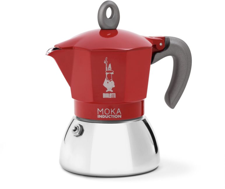 Bialetti Moka Induction Espressokocher, Rot – Für alle Herdarten inklusive Induktion