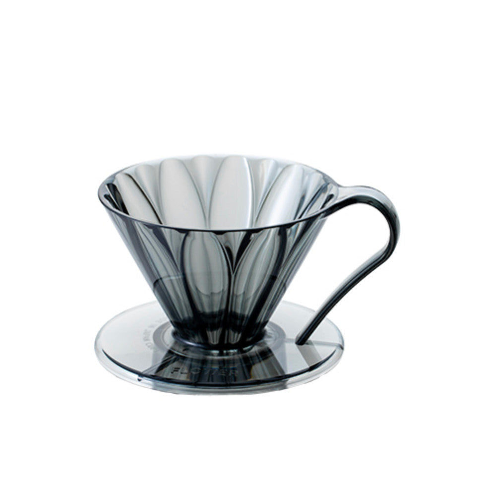 CAFEC Handfilter Flower Dripper Tritan Cup 1 Clear Black - Made in Japan