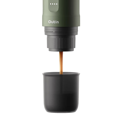 OutIn Nano tragbare elektrische Espressomaschine für unterwegs Forest Green