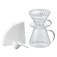 Laden Sie das Bild in den Galerie-Viewer, Hario V60 Kaffee-Set Glass Brewing Kit - 4-tlg.