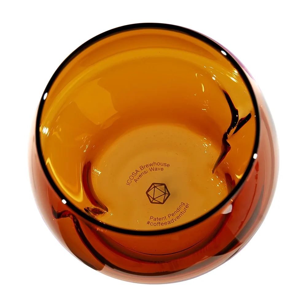 Icosa Aeresso Espresso Glass 190 ml Amber Detail Öffnung