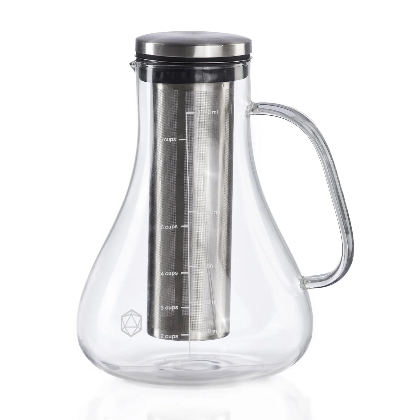 Icosa Arctic Cold Brew Coffee System 1,56 L mit Edelstahlfilter und Glaskaraffe