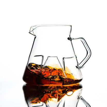 Icosa Cyclone Carafe Standard 550 ml mit Kaffee aus Borosilikatglas