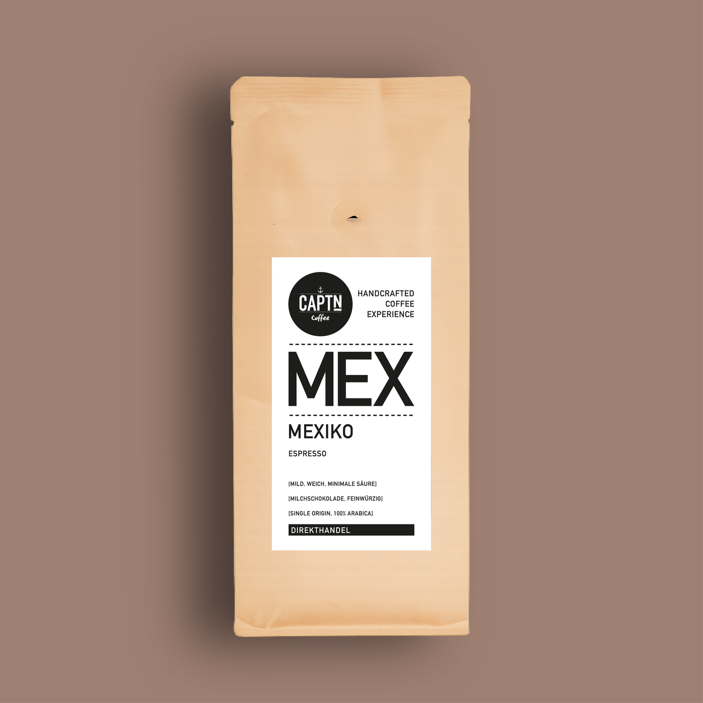 MEXICO Mild espresso, minimal acidity, hazelnut, delicately spicy