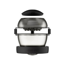 MHW-3BOMBER Eggonaut Dripper in Schwarz mit auseinander dargestellten Komponenten