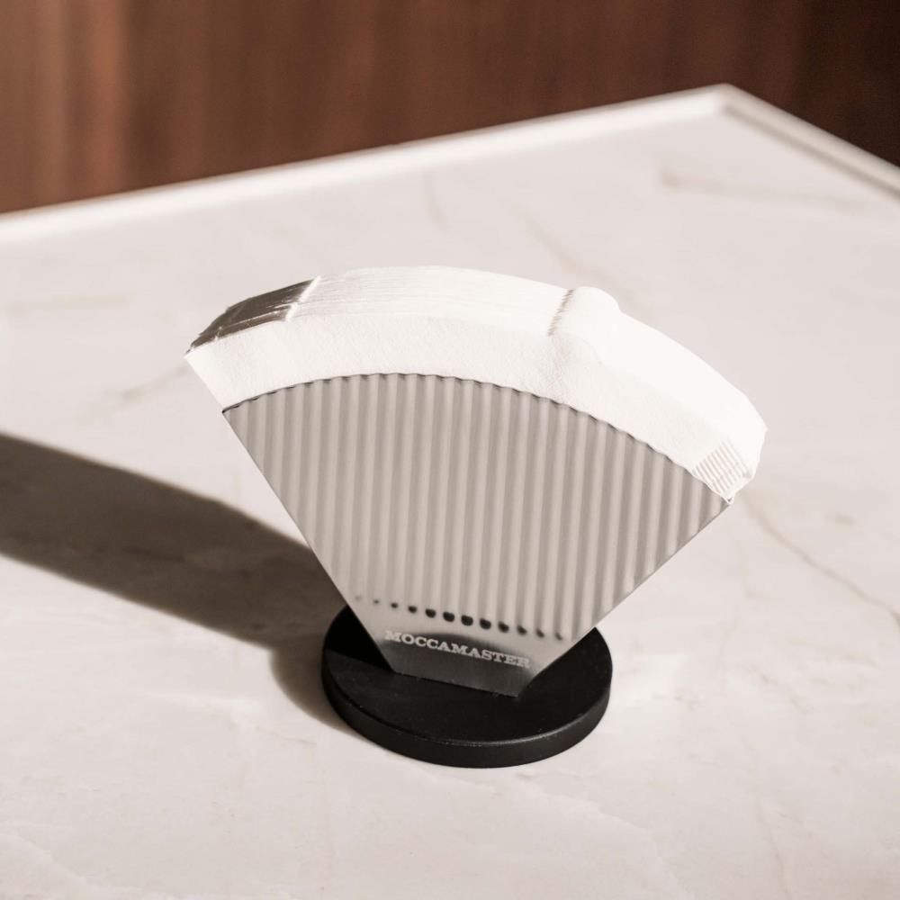 Moccamaster Filterhalter, Edelstahl, Filter Nr. 4 mit Papierfiltern