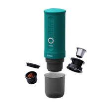 Laden Sie das Bild in den Galerie-Viewer, OutIn Nano tragbare elektrische Espressomaschine für unterwegs, für gemahlenen Kaffee oder Kapseln, Outin Teal
