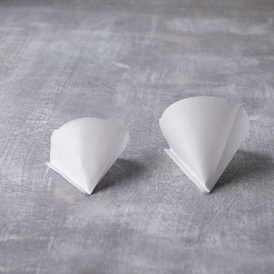 Hario V60 Filterpapier Größe 01 und 02 im Vergleich
