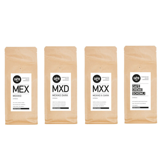 Probierpaket Espresso 4x 250g - 4 Espressosorten, gemischt