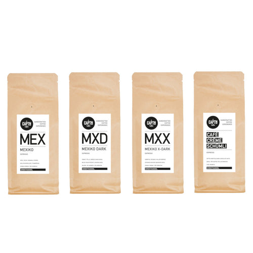 Probierpaket Espresso 4x 250g - 4 Espressosorten, gemischt