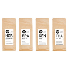 Probierpaket Filterkaffee schokoladig vs. fruchtig 4x 250g - 4 Kaffeesorten, gemischt