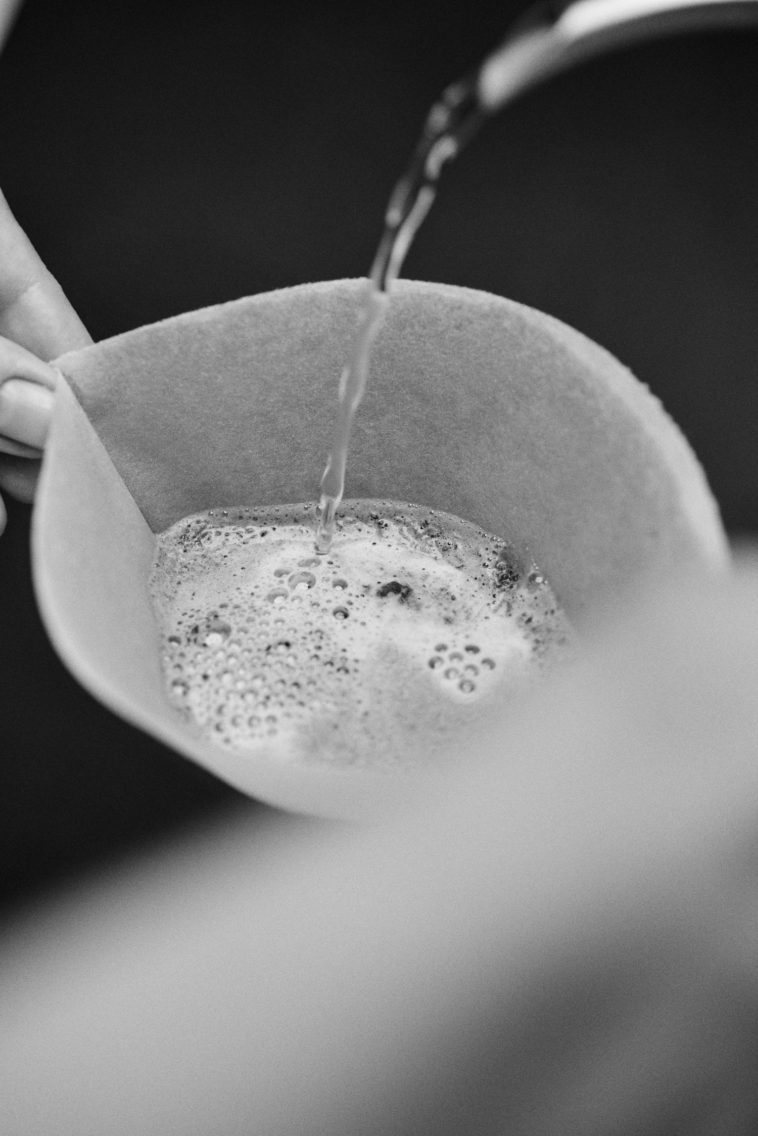 Papierfilter für Filterkaffee mit Wasseraufguss