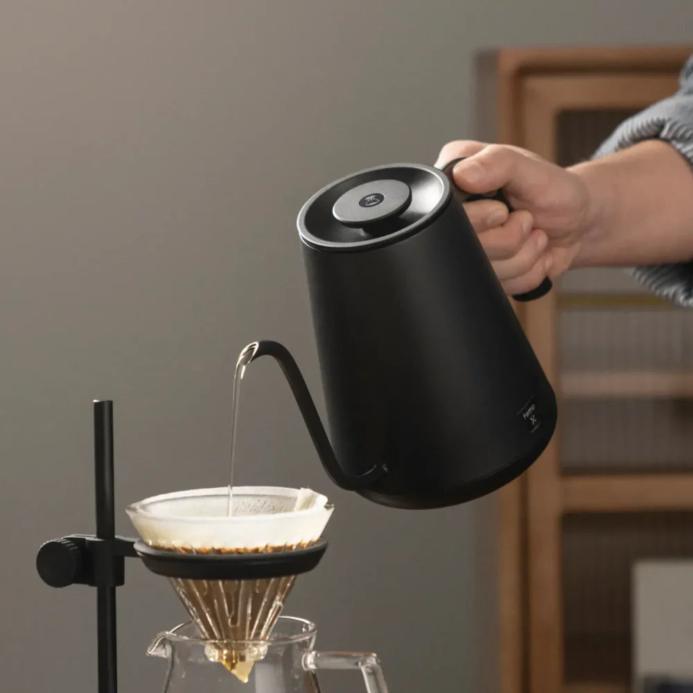 Timemore Wasserkocher Fish Pro X Electric Pour Over Kettle Schwarz 900 ml, Kaffeezubereitung mit dem Fish Pro X