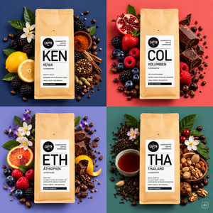 Probierpaket Filterkaffee Kräftig 4x 250g - 4 Kaffeesorten, gemischt
