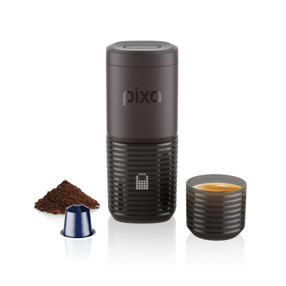 Wacaco Pixapresso tragbare elektrische Espressomaschine für unterwegs Dark Burgundy