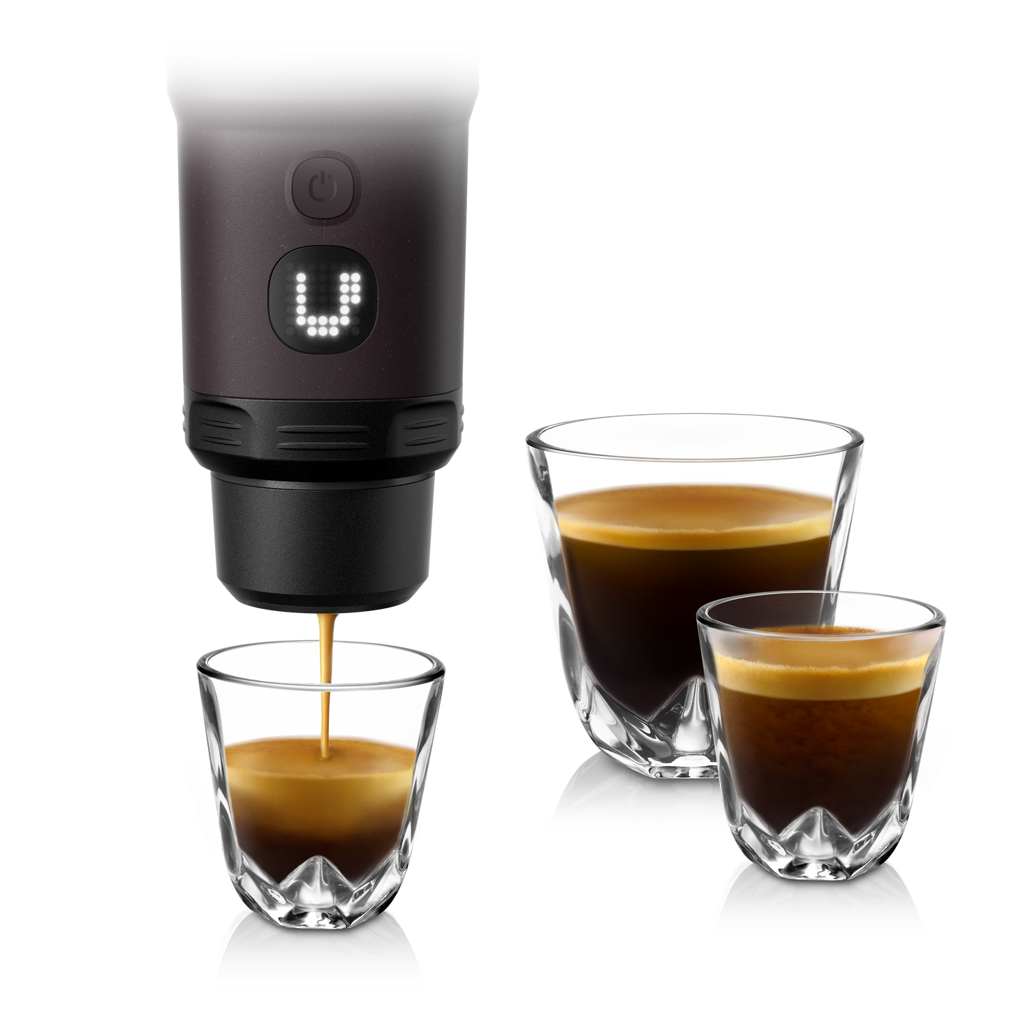 Wacaco Pixapresso tragbare elektrische Espressomaschine für unterwegs Dark Burgundy