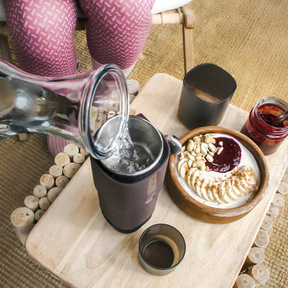 Wacaco Pixapresso tragbare elektrische Espressomaschine für unterwegs Dark Burgundy