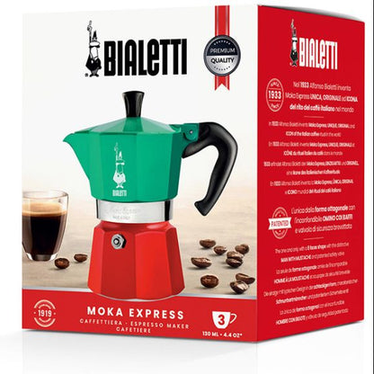 Verpackung der Bialetti Moka Express Italia Tricolore Special Edition