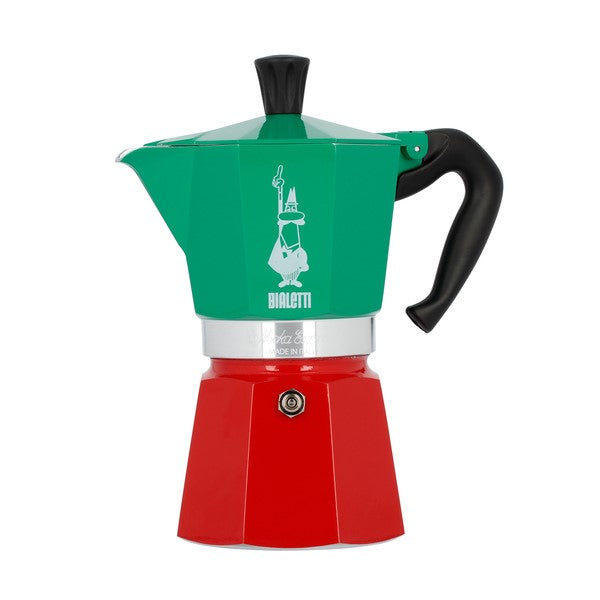 Original Bialetti Moka Express Italia Tricolore aus Aluminium