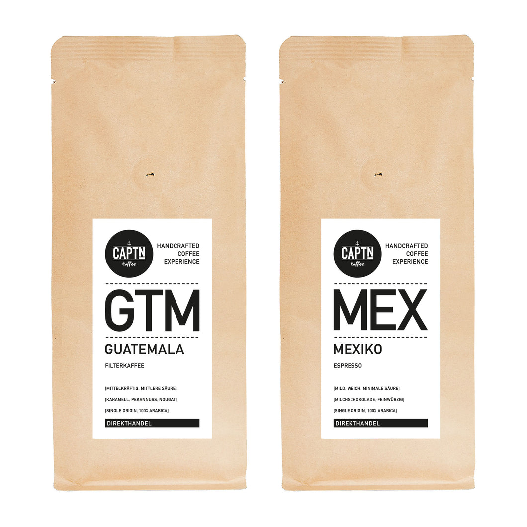 Probierpaket Kaffee & Espresso 2x 250g Kaffeebeutel
