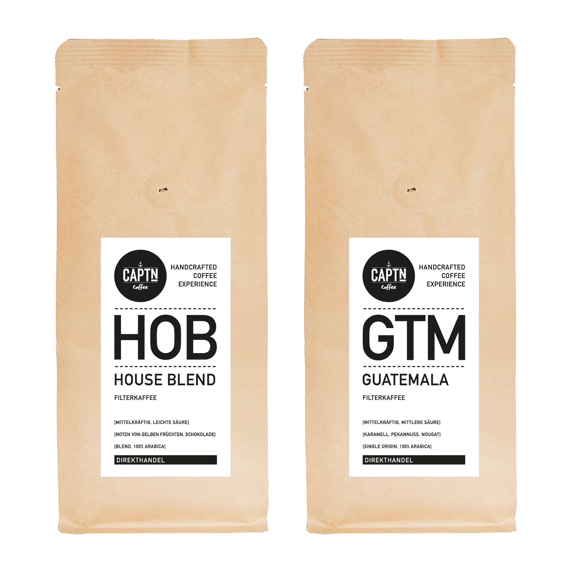 Probierpaket Filterkaffee 2x 250g Kaffeebeutel