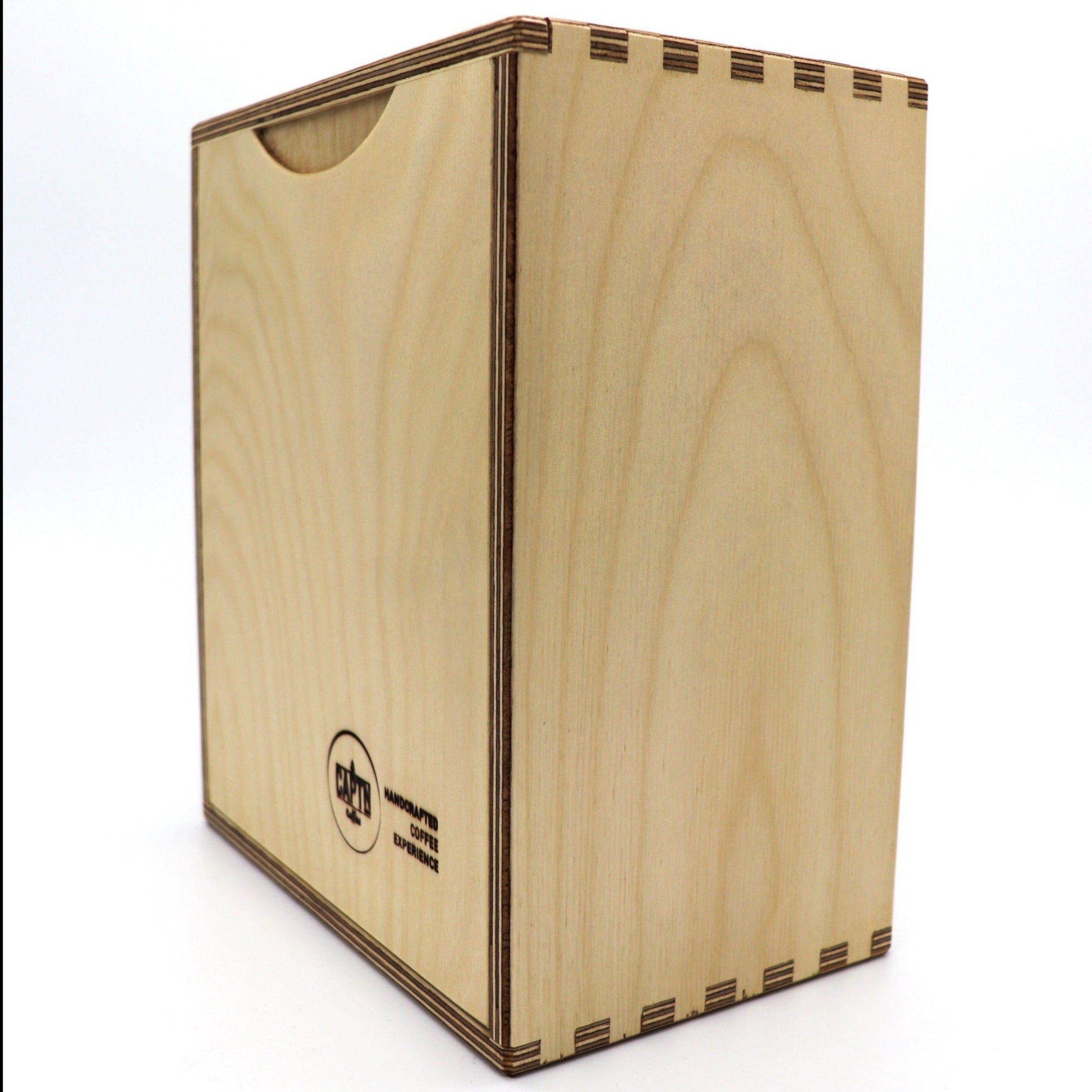 schräge Seitenansicht der AeroPress Box