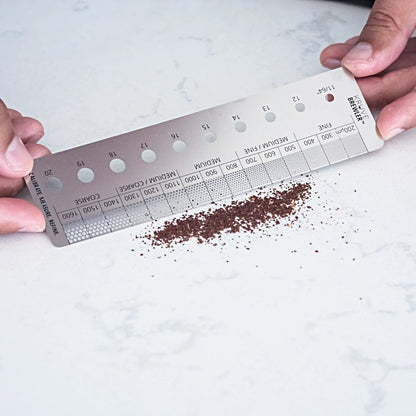 Kruve Brewler Messwerkzeug, Messung des Mahlgrads