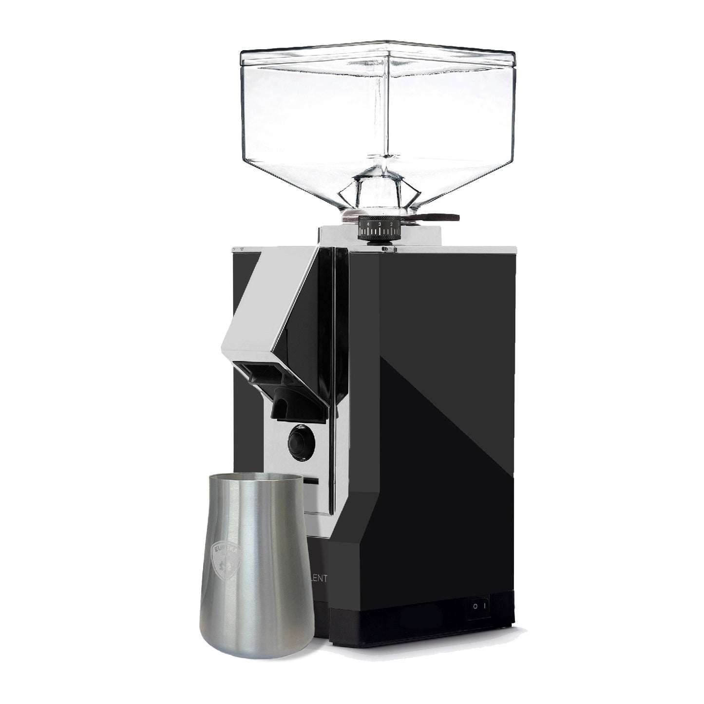 Eureka Mignon Filtro Silent Kaffeemühle mit chromfarbenem Auswurf