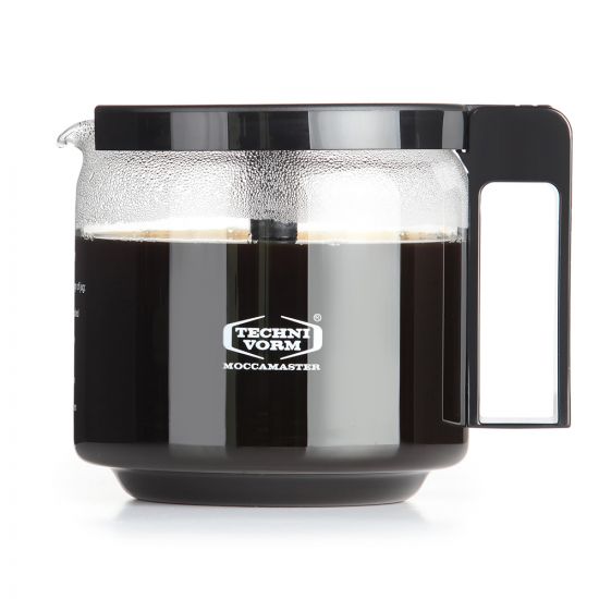 Moccamaster Glaskanne mit Deckel und Griff schwarz
