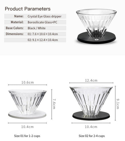 Timemore Crystal Eye Coffee Dripper Größe 02
