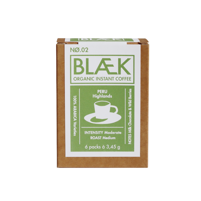 Instant Kaffee BLÆK Organic NØ.2 - Honig, Milchschokolade & Waldbeeren